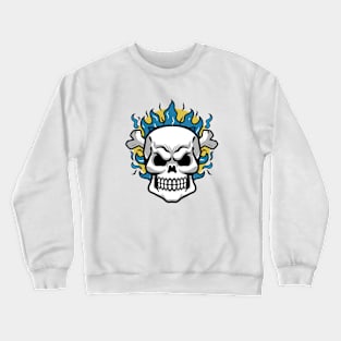 flaming skull Crewneck Sweatshirt